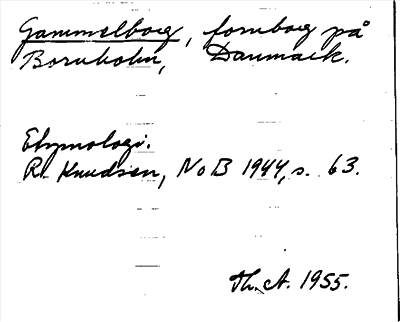 Bild på arkivkortet för arkivposten Gammelborg