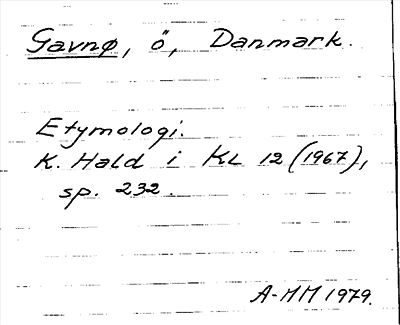 Bild på arkivkortet för arkivposten Gavnø