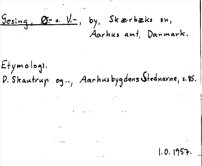 Bild på arkivkortet för arkivposten Gesing, Ø- o. V