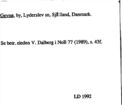 Bild på arkivkortet för arkivposten Gevnø