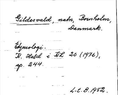 Bild på arkivkortet för arkivposten Gildesvald
