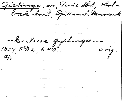 Bild på arkivkortet för arkivposten Gislinge