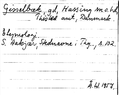Bild på arkivkortet för arkivposten Gisselbæk