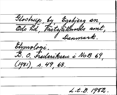 Bild på arkivkortet för arkivposten Glostrup