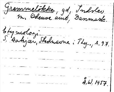 Bild på arkivkortet för arkivposten Gremmelökke
