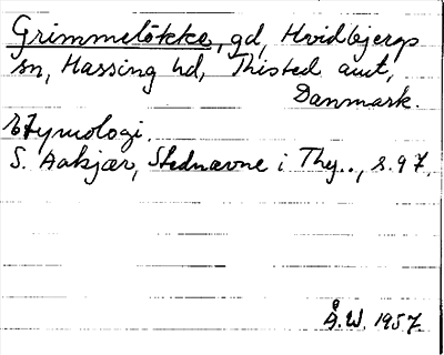 Bild på arkivkortet för arkivposten Grimmelökke
