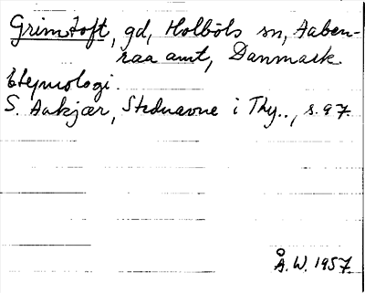 Bild på arkivkortet för arkivposten Grimtoft