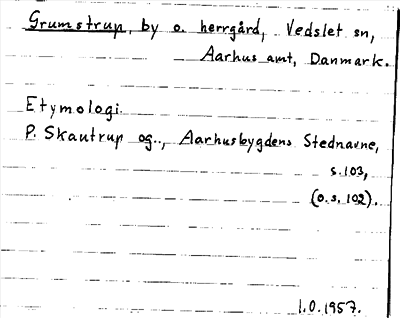 Bild på arkivkortet för arkivposten Grumstrup