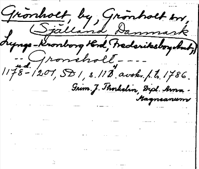 Bild på arkivkortet för arkivposten Grönholt