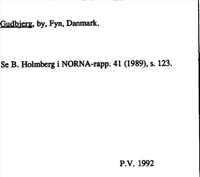 Bild på arkivkortet för arkivposten Gudbjerg