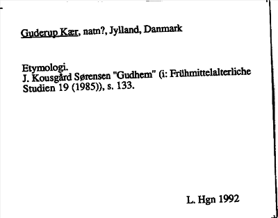Bild på arkivkortet för arkivposten Guderup Kær