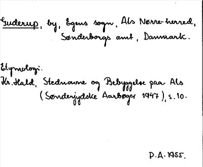 Bild på arkivkortet för arkivposten Guderup