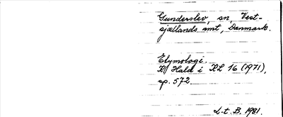 Bild på arkivkortet för arkivposten Gunderslev