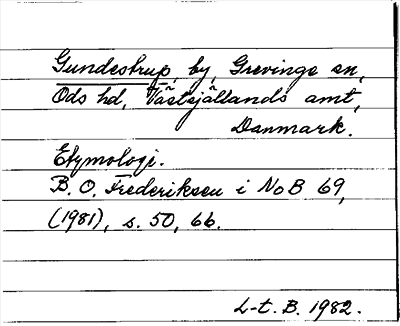 Bild på arkivkortet för arkivposten Gundestrup
