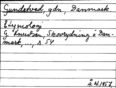 Bild på arkivkortet för arkivposten Gundetved