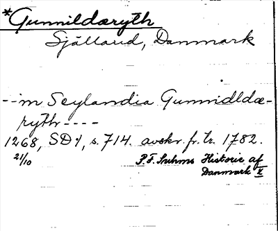 Bild på arkivkortet för arkivposten Gunnildæryth