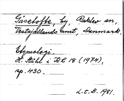 Bild på arkivkortet för arkivposten Gåsetofte