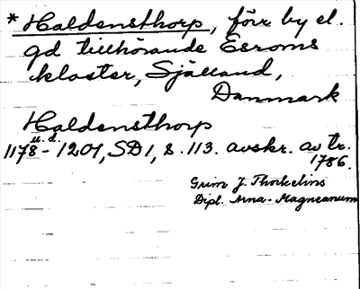 Bild på arkivkortet för arkivposten Haldensthorp