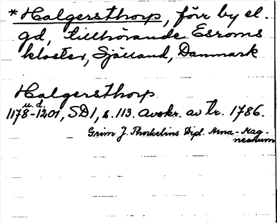 Bild på arkivkortet för arkivposten Halgersthorp