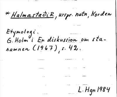 Bild på arkivkortet för arkivposten HalmastaðiR