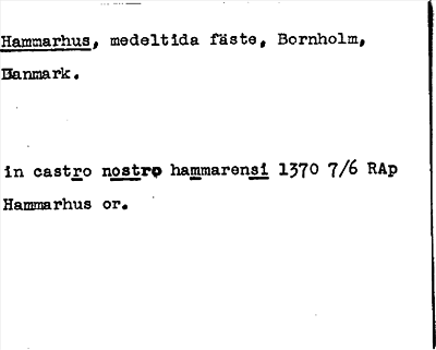 Bild på arkivkortet för arkivposten Hammarhus