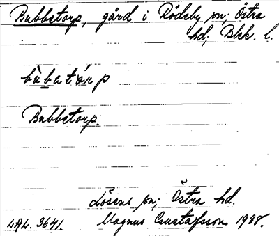 Bild på arkivkortet för arkivposten Bubbetorp