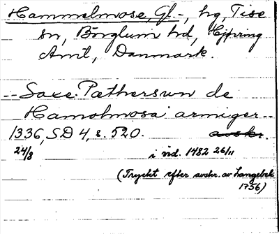 Bild på arkivkortet för arkivposten Hammelmose, Gl