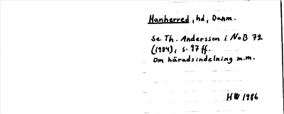 Bild på arkivkortet för arkivposten Hanherred