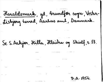 Bild på arkivkortet för arkivposten Haraldsmark