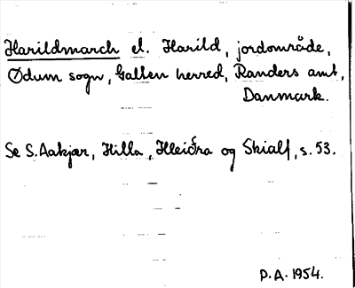 Bild på arkivkortet för arkivposten Harildmarck