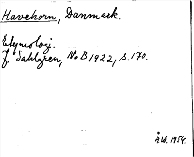Bild på arkivkortet för arkivposten Havehorn