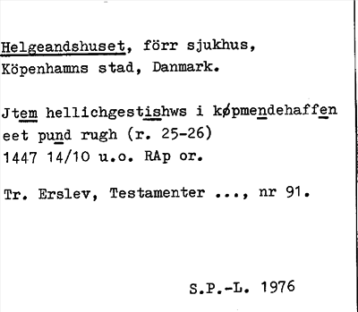 Bild på arkivkortet för arkivposten Helgeandshuset
