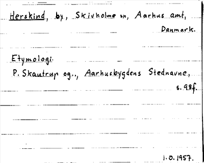 Bild på arkivkortet för arkivposten Herskind