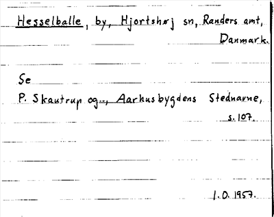 Bild på arkivkortet för arkivposten Hesselballe
