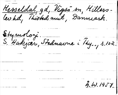 Bild på arkivkortet för arkivposten Hesseldal