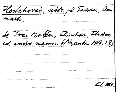 Bild på arkivkortet för arkivposten Hestehoved