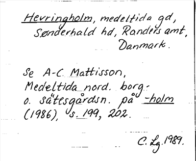 Bild på arkivkortet för arkivposten Hevringholm