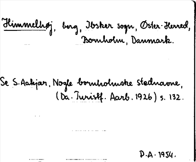 Bild på arkivkortet för arkivposten Himmelhøj