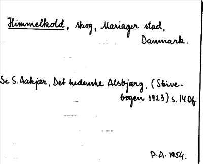 Bild på arkivkortet för arkivposten Himmelkold