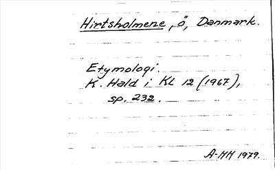 Bild på arkivkortet för arkivposten Hirtsholmene