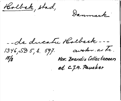 Bild på arkivkortet för arkivposten Holbek