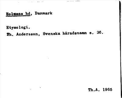Bild på arkivkortet för arkivposten Holmans hd