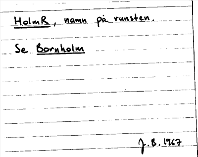 Bild på arkivkortet för arkivposten HolmR, se Bornholm