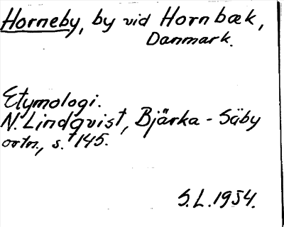 Bild på arkivkortet för arkivposten Horneby