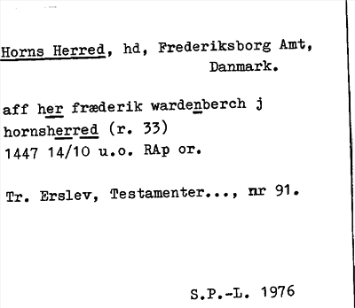 Bild på arkivkortet för arkivposten Horns Herred