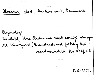 Bild på arkivkortet för arkivposten Horsens
