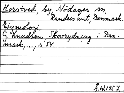 Bild på arkivkortet för arkivposten Horstved