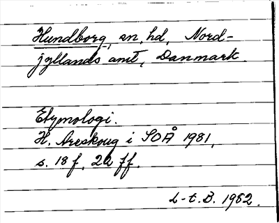 Bild på arkivkortet för arkivposten Hundborg