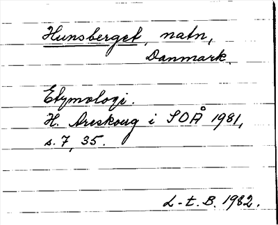 Bild på arkivkortet för arkivposten Hunsberget