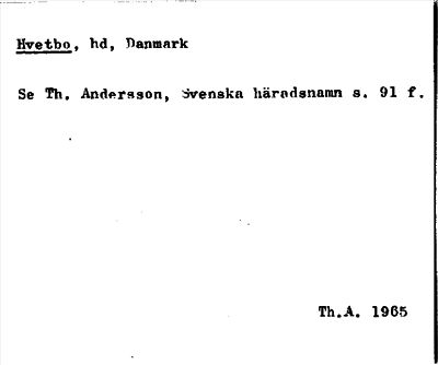 Bild på arkivkortet för arkivposten Hvetbo